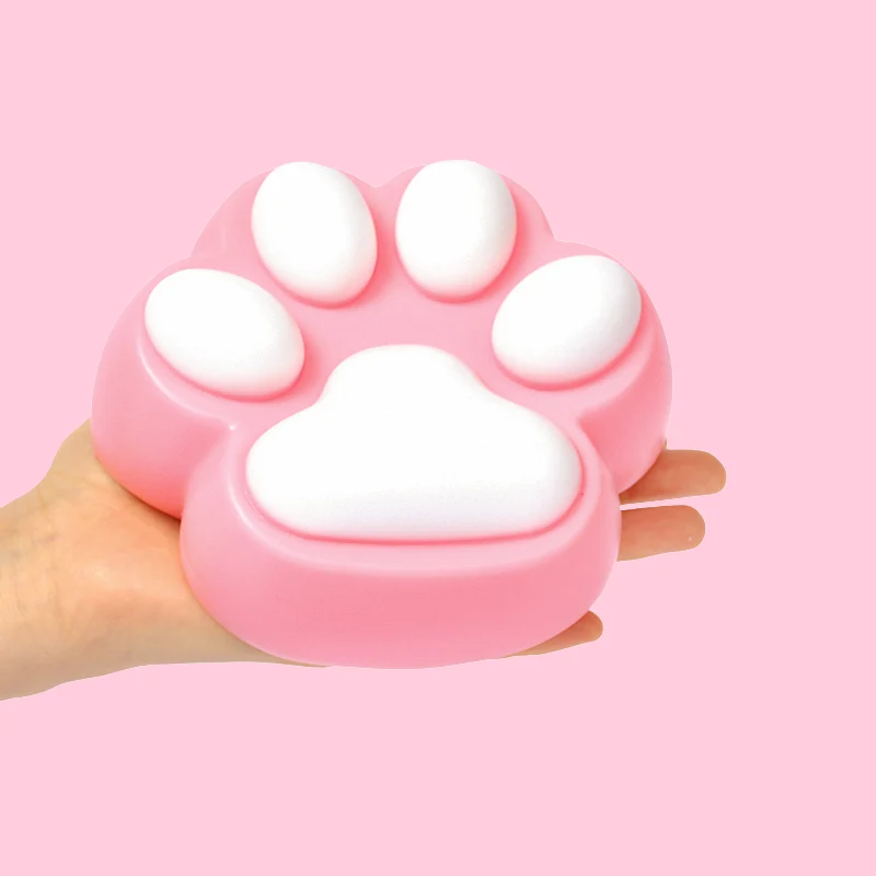 800g Super Large White Pink Cat Paw Taba Squishy