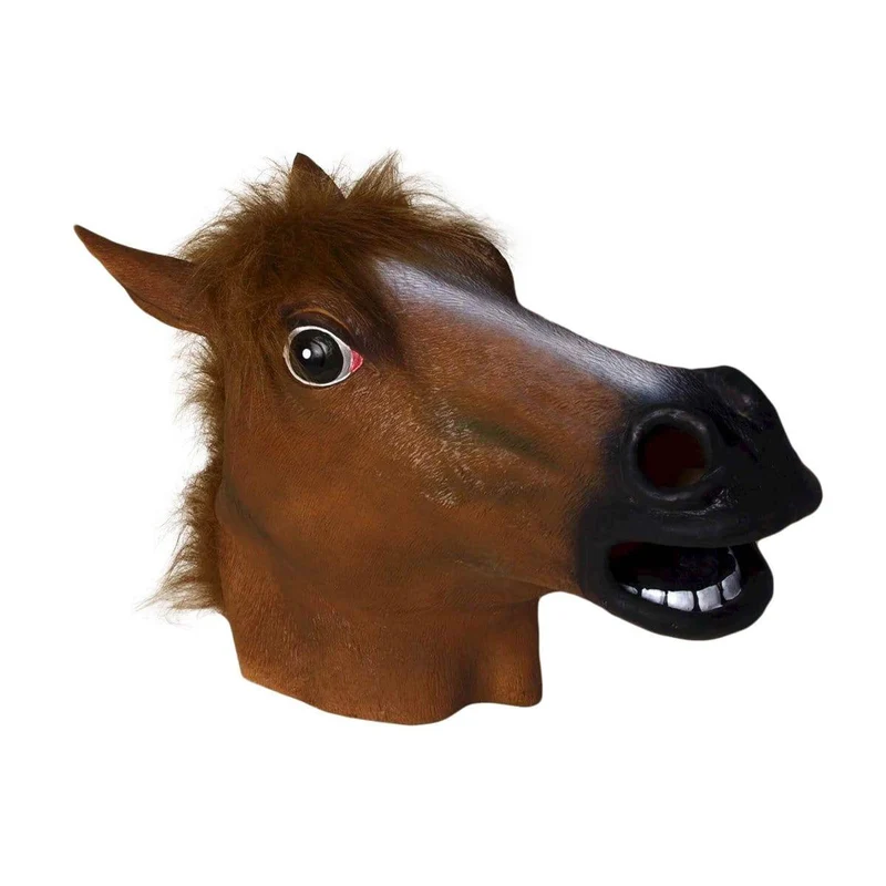 Brown horse mask