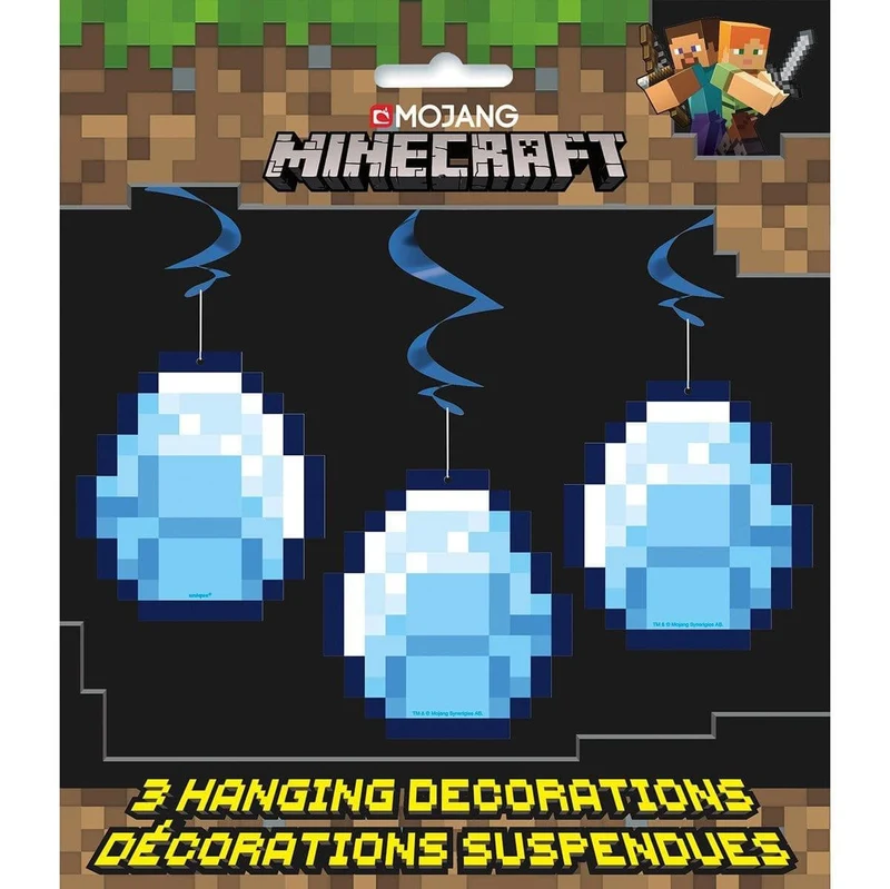 Minecraft swirl decorations, 3 per package