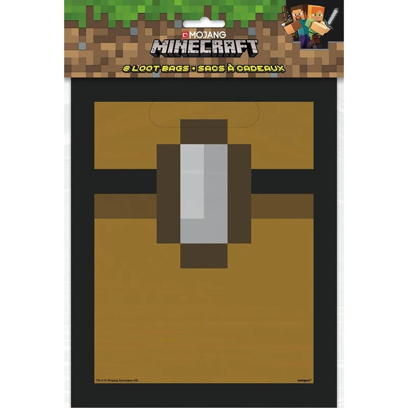 Minecraft favor bags, 8 per package