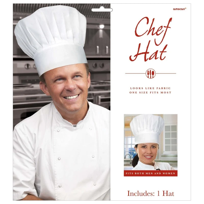 Disposable chef's hat for adults