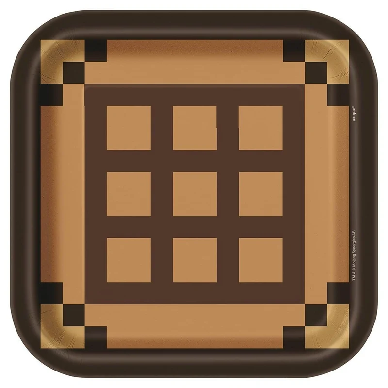 Minecraft Dinner Plates 9 inches, 8 per package
