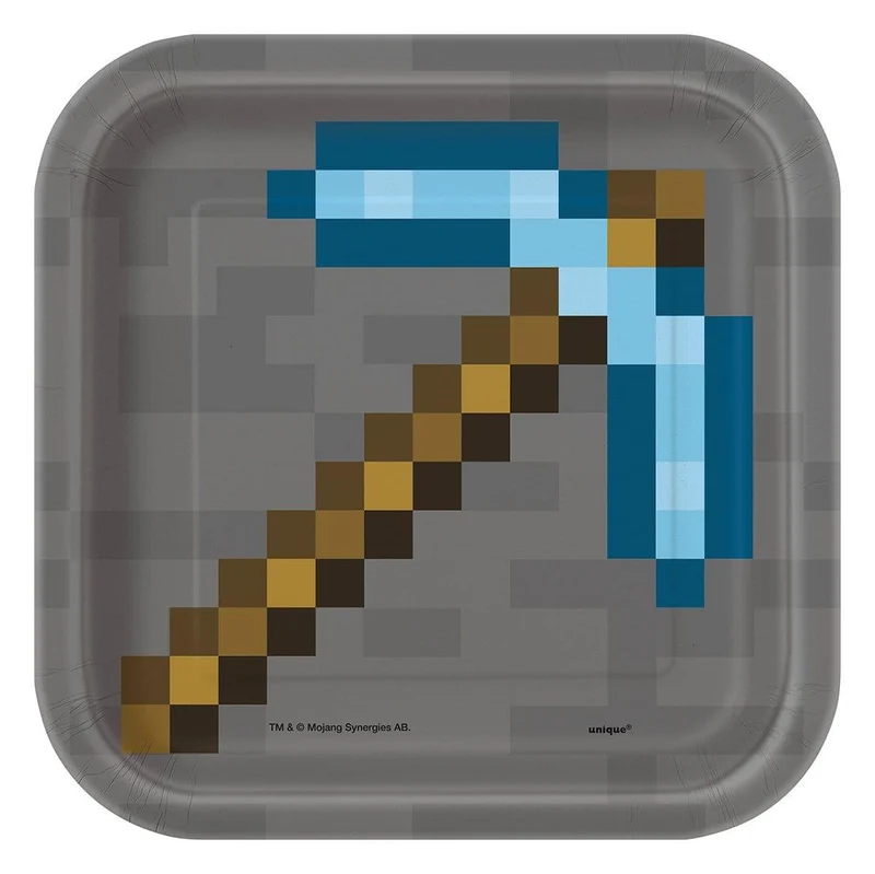 Minecraft Dessert Plates 7 inches, 8 per package