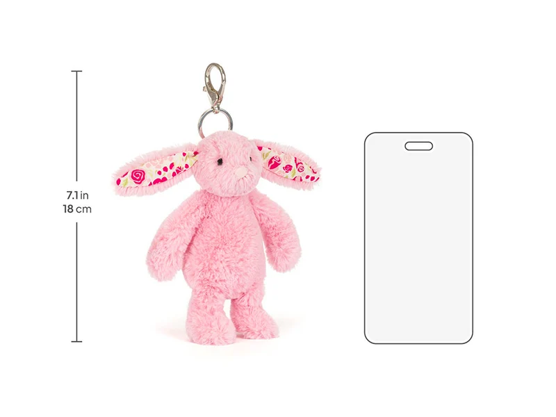 Porte clé Lapin rose blush et liberty - Jellycat