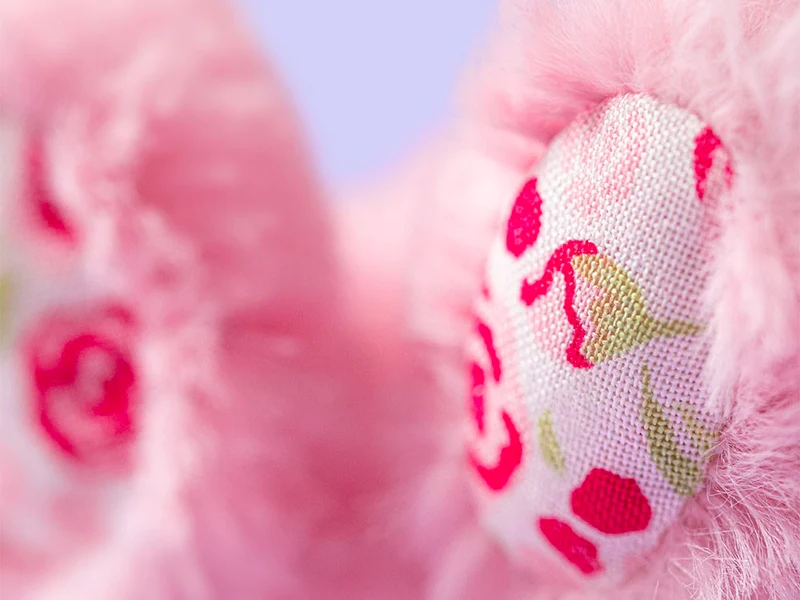 Porte clé Lapin rose blush et liberty - Jellycat