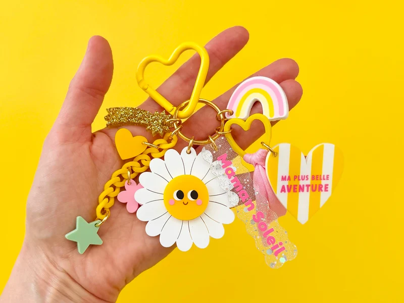Porte-clé grigri fête des mères - Maman soleil