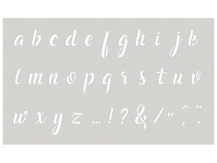 Pochoir Décor 12 x 20 - Alphabet Minuscule N°2