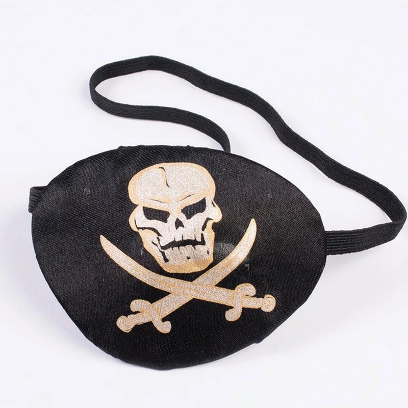 Pirate eye patch with skeleton print