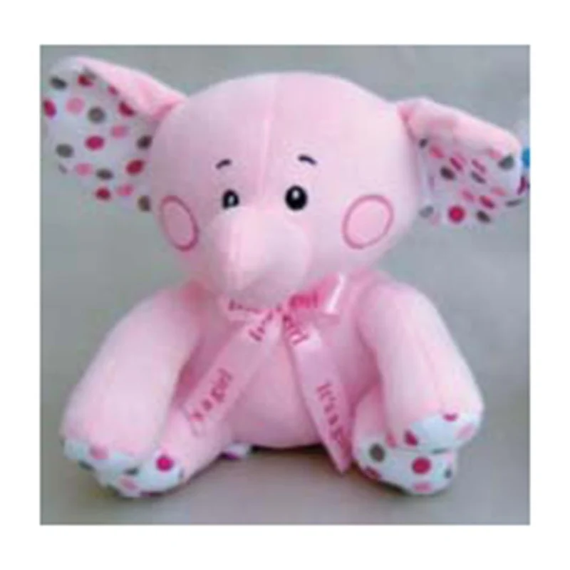 Elephant Plush 8 In. - Pink