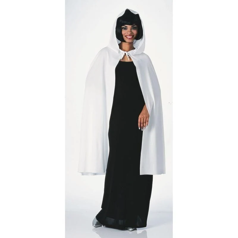 White hooded cape for adults