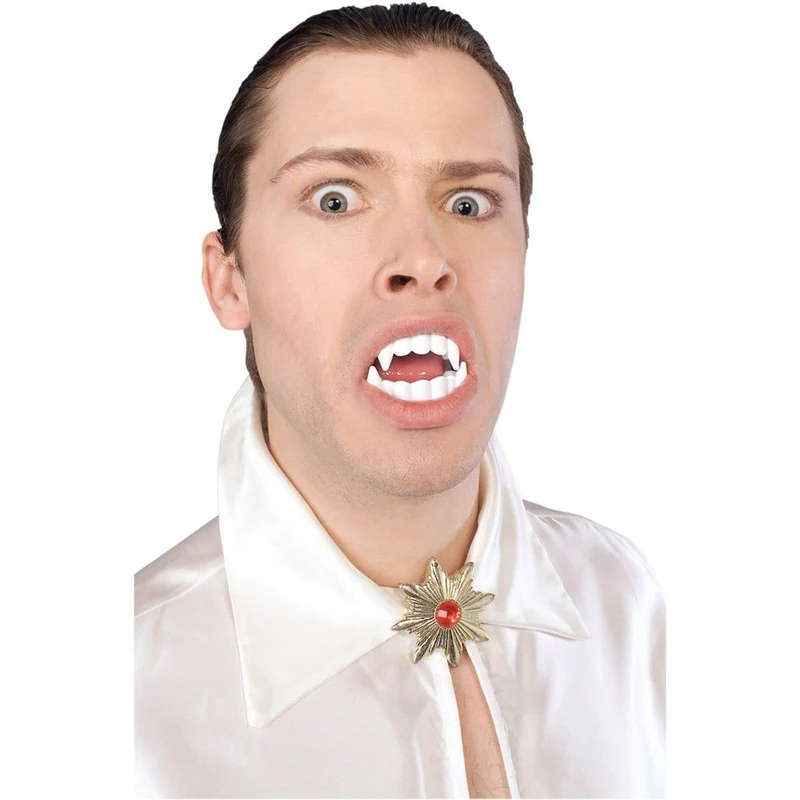 Stay-put vampire teeth