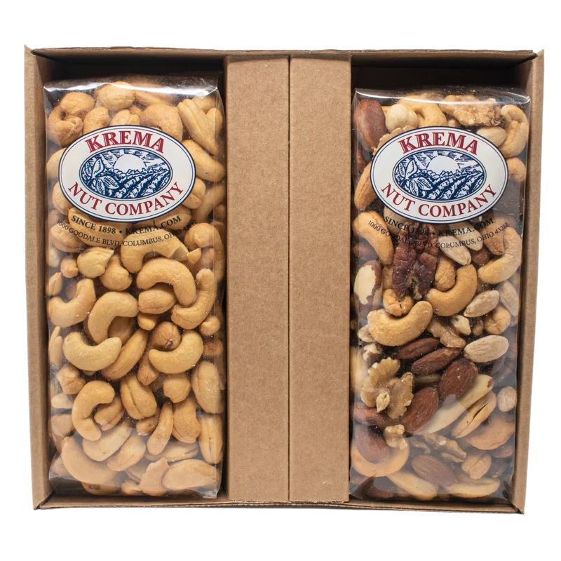 Giant Cashews & Gourmet Mixed Nut 2 Pack Gift Box