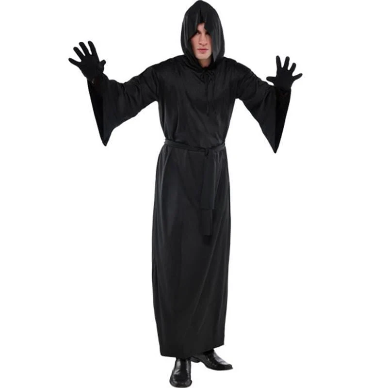 Black horror robe for adults