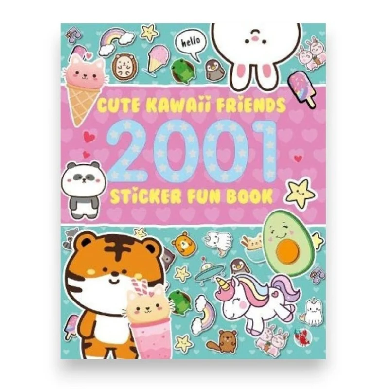 Cute Kawaii Friends 2001 Sticker Fun Book, 1 Count