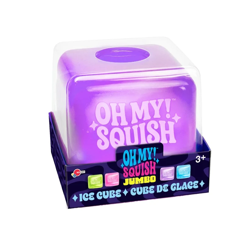 Oh My Squish Jumbo Ice Cube Squishy Toy, Assortment, 1 Count