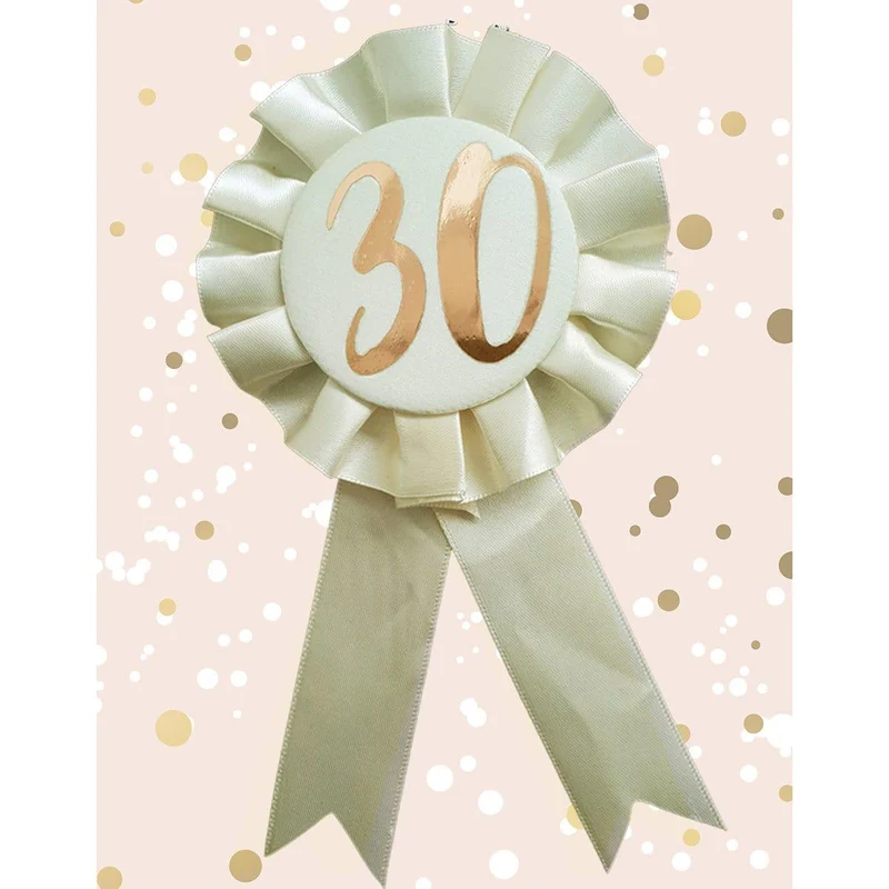 Rosette Badge Rose Gold - 30th