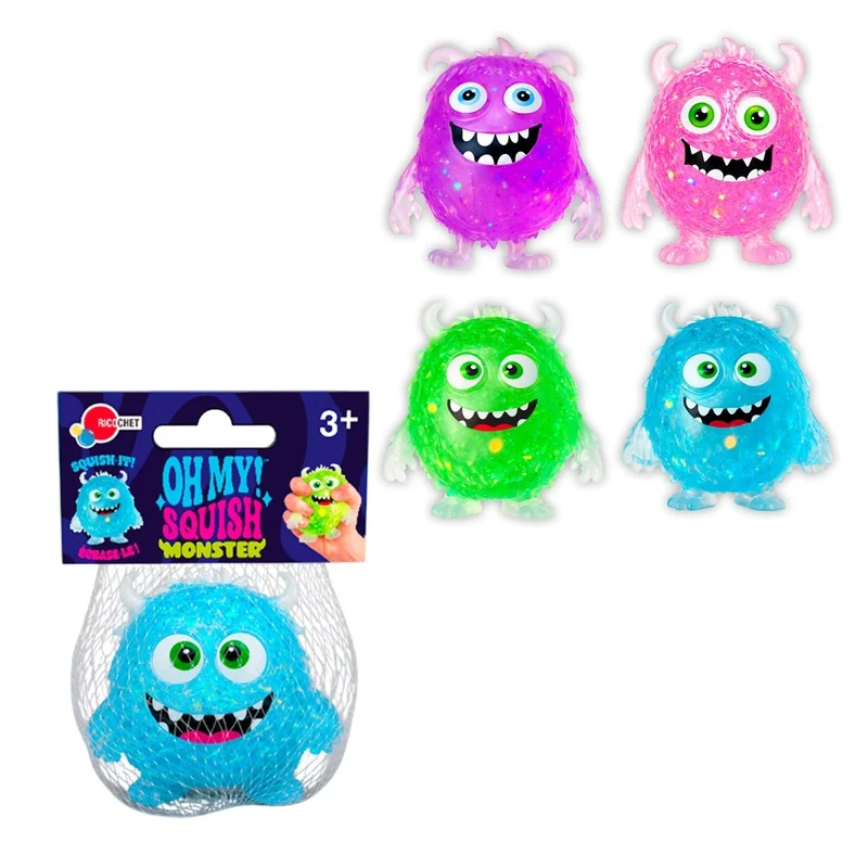 Oh My Squish Monster Glitter Squishy Toy, Assortment, 1 Count