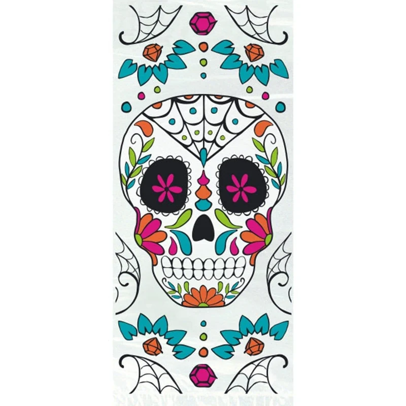 Day of the Dead Sugar Skulls cello favor bags, 20 per package