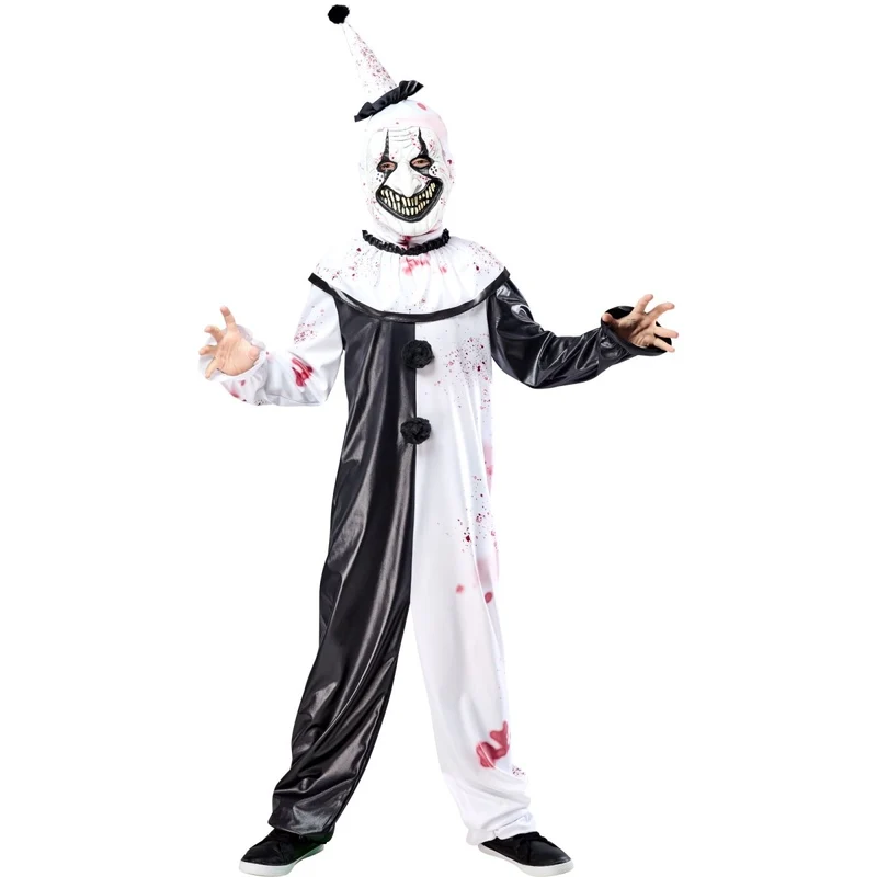 Terrifier Carnival Creep Costume for Kids, Horror Movie Costume