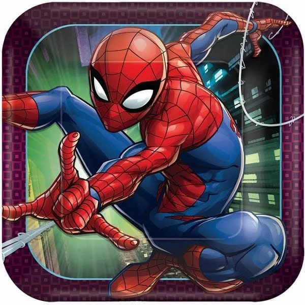 Spider-Man Dinner Plates 9 inches, 8 per package