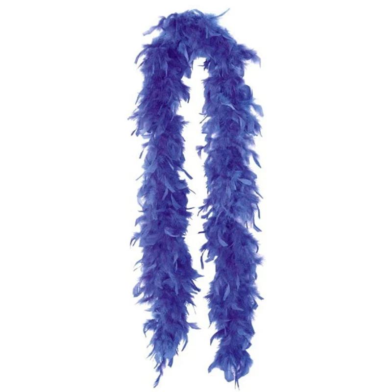 Blue feather boa