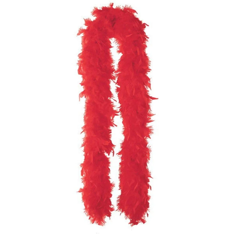 Red feather boa