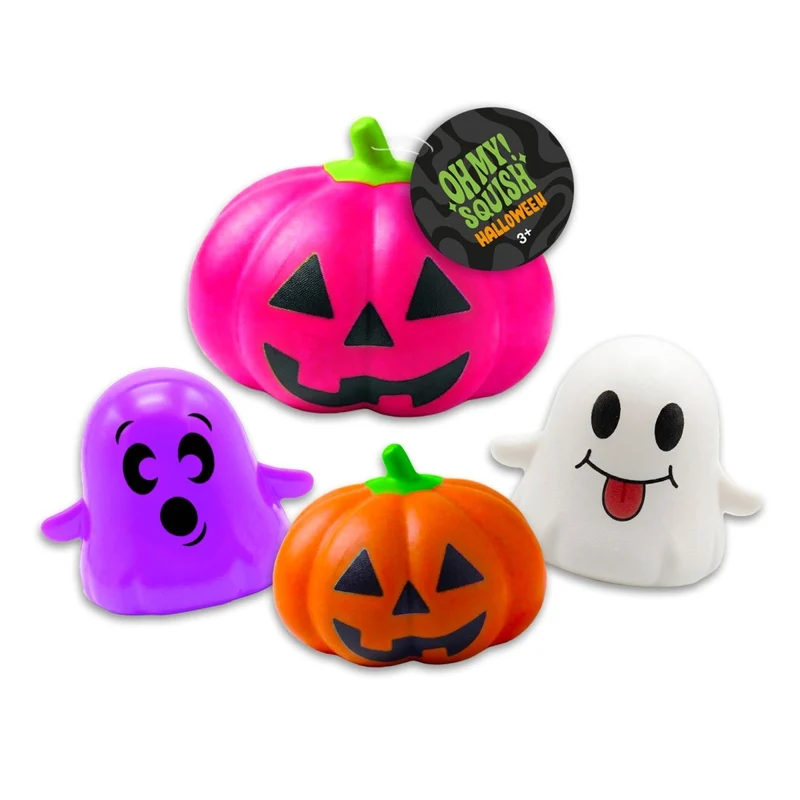 Halloween Squishy Pumpkin and Ghost, Assortment, 1 Count