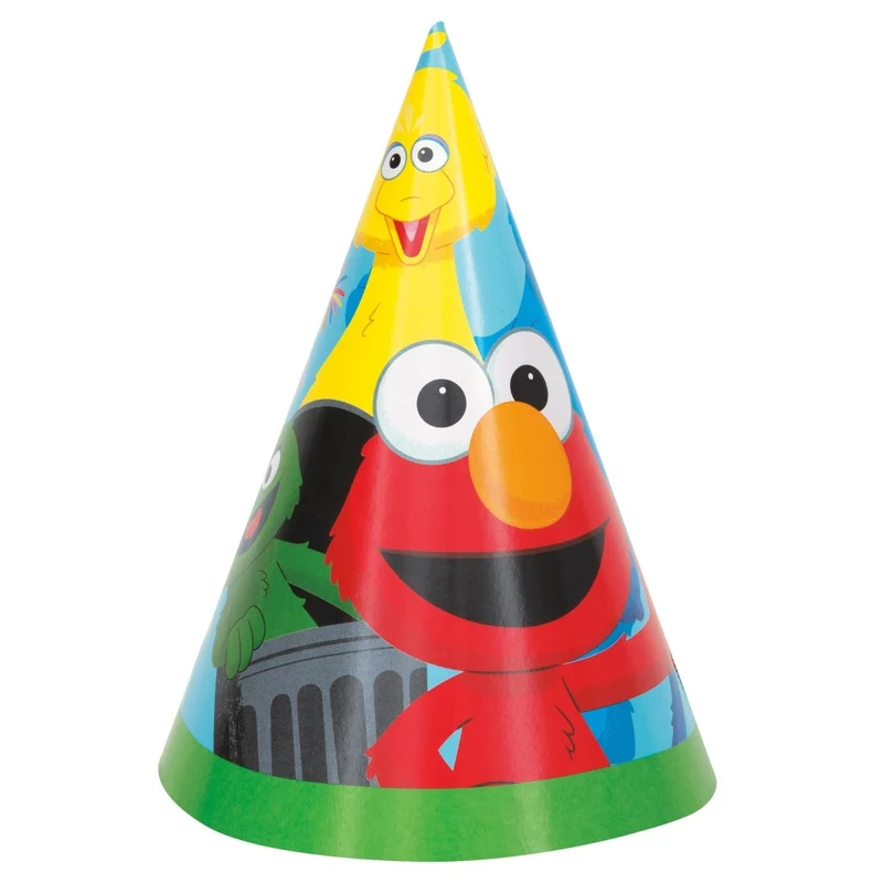 Sesame Street Birthday Party Paper Party Hats, 8 Count