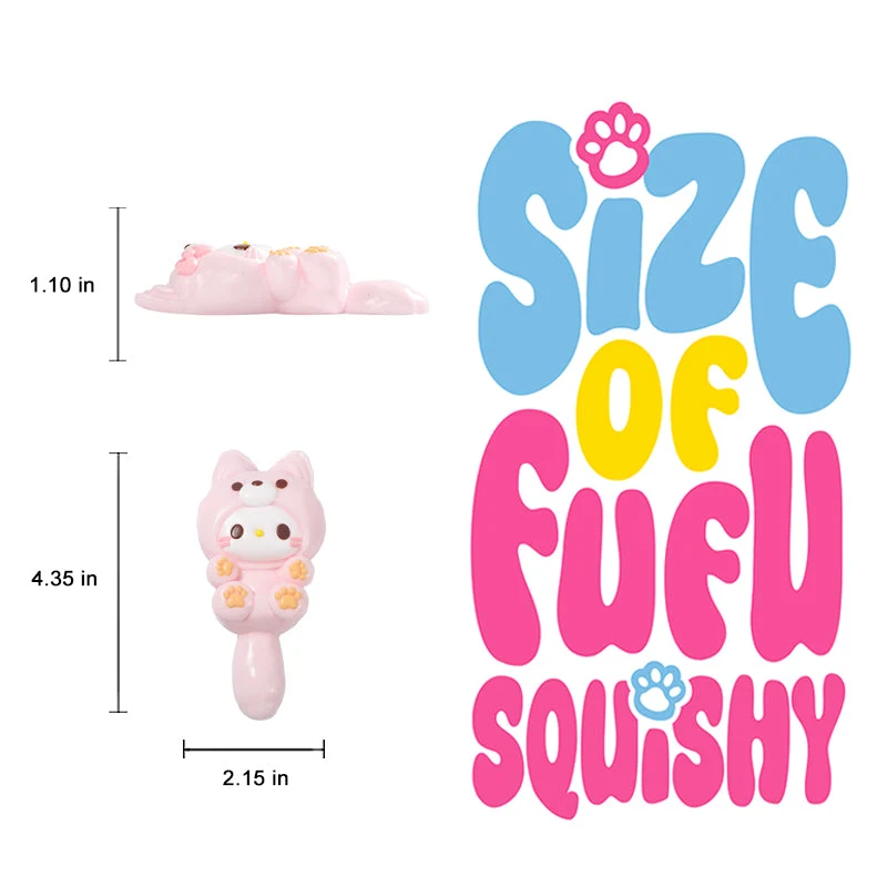 75g Cute Little Light Pink Kitties Squishy