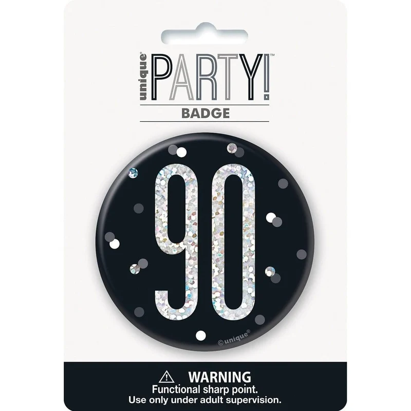 Bonne Fête Black/Silver - Badge - 90