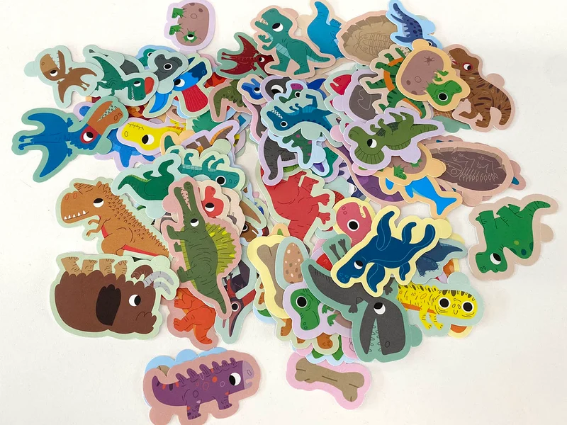 Pochette de 100 gommettes - Dinosaures - Auzou