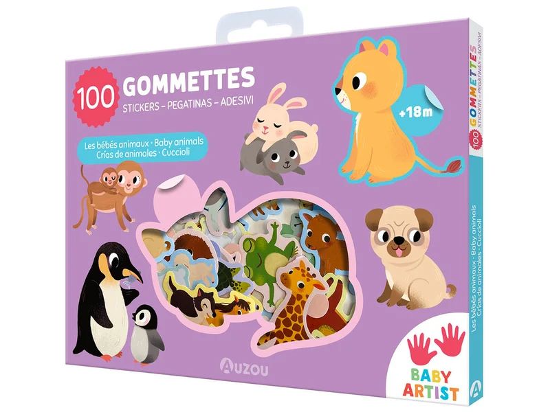 100 Gommettes Bebe Animaux - Auzou
