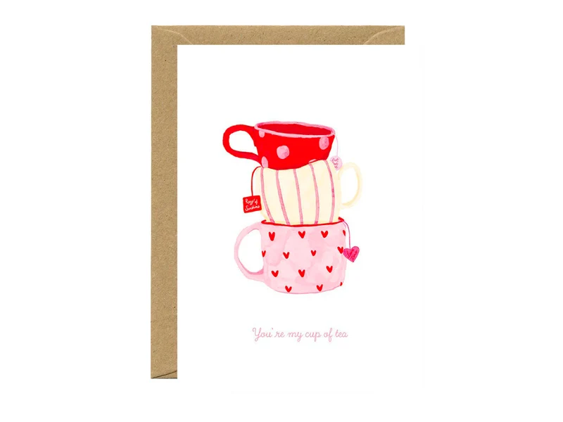 Carte de voeux - Tasses de thé - ATWS