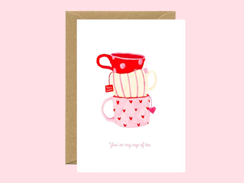 Carte de voeux - Tasses de thé - ATWS