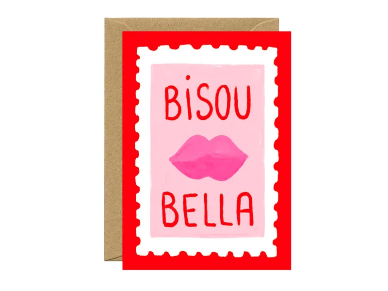 Carte de voeux - Bisou Bella - ATWS