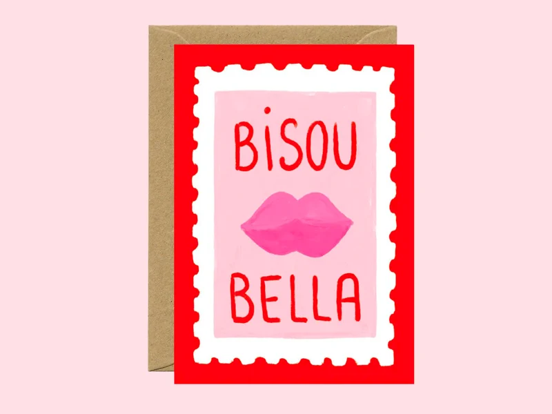 Carte de voeux - Bisou Bella - ATWS
