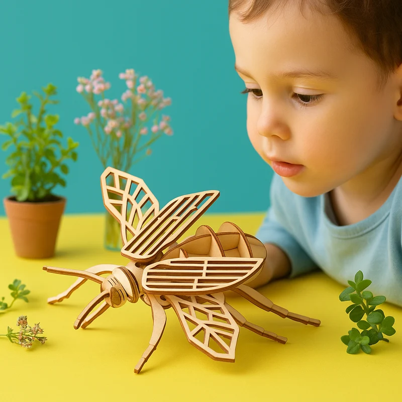 Puzzle 3D Bois – Insectes