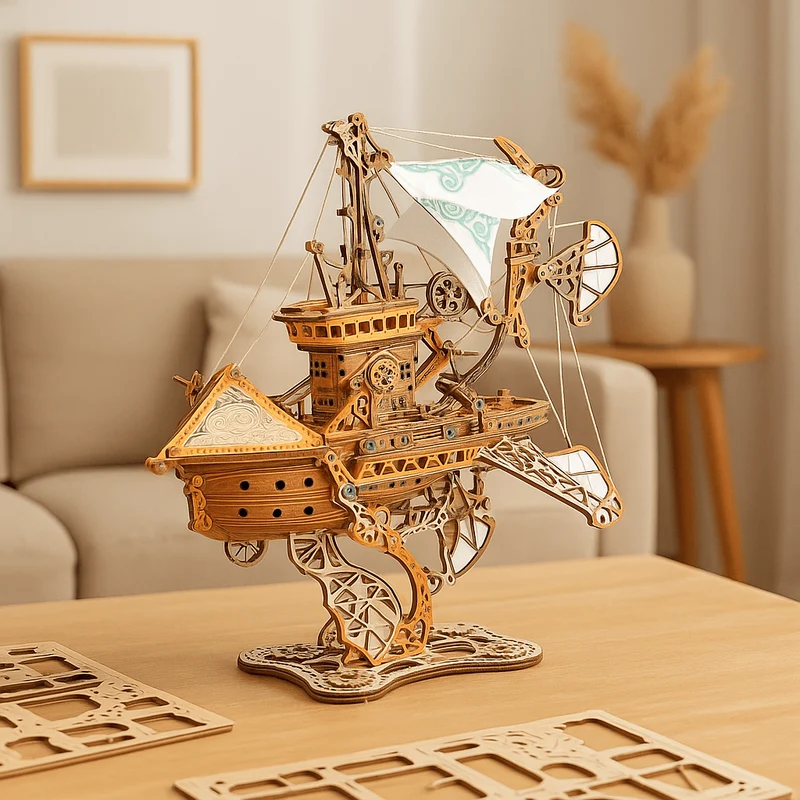 Puzzle 3D Bois – Vaisseau Steampunk Victorien