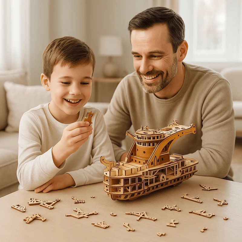 Puzzle 3D Bois – Vaisseau Steampunk Victorien