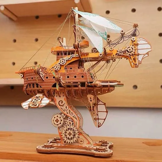 Puzzle 3D Bois – Vaisseau Steampunk Victorien