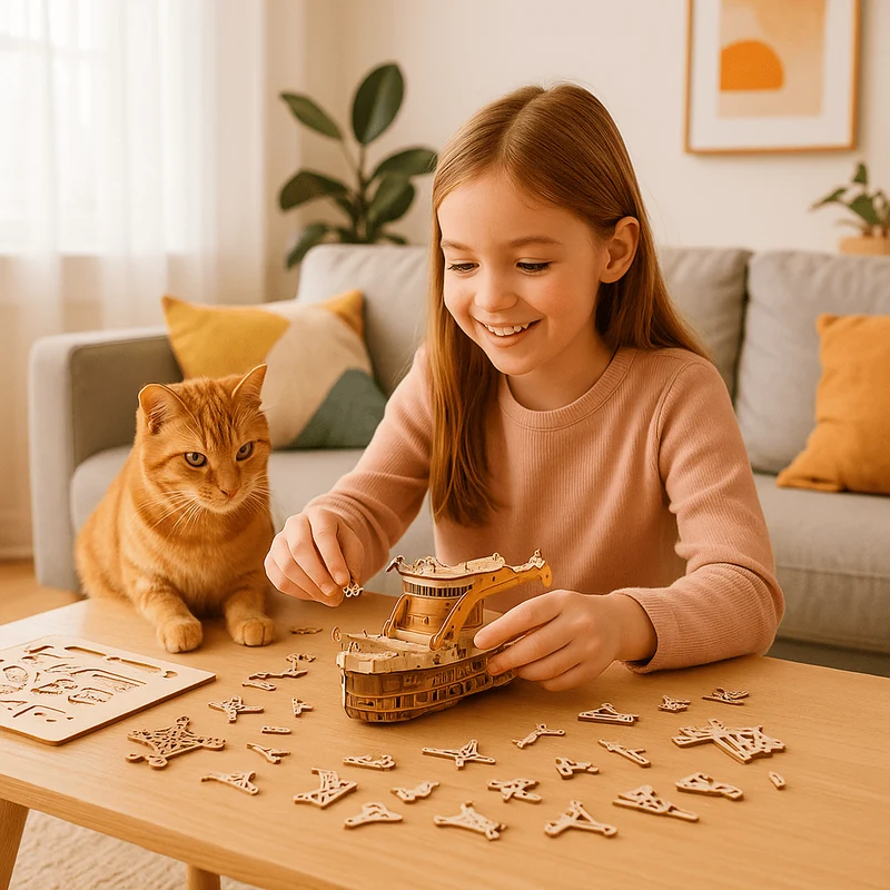 Puzzle 3D Bois – Vaisseau Steampunk Victorien