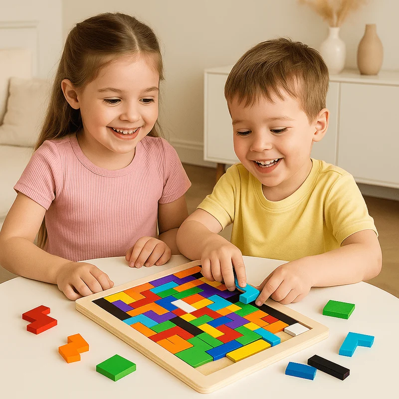 CASSE TETE EN BOIS – Tangram Rectangle