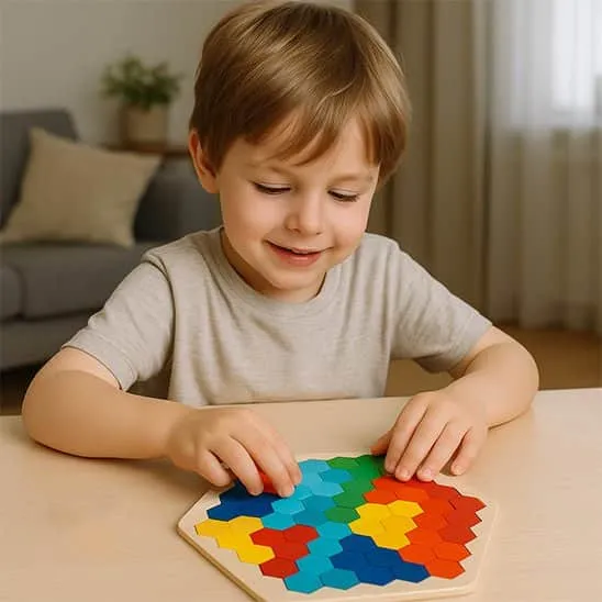 CASSE TETE EN BOIS – Tangram Hexagonal