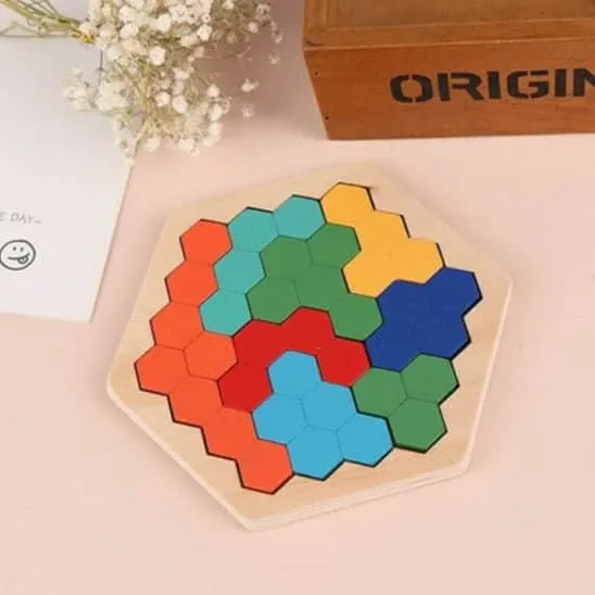 CASSE TETE EN BOIS – Tangram Hexagonal