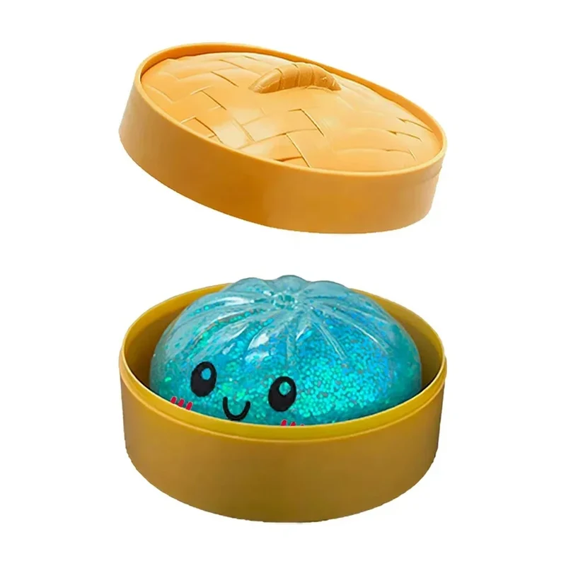 Squishy Dumpling Pailleté – Jouet Sensoriel Anti-Stress (6 modèles surprise)