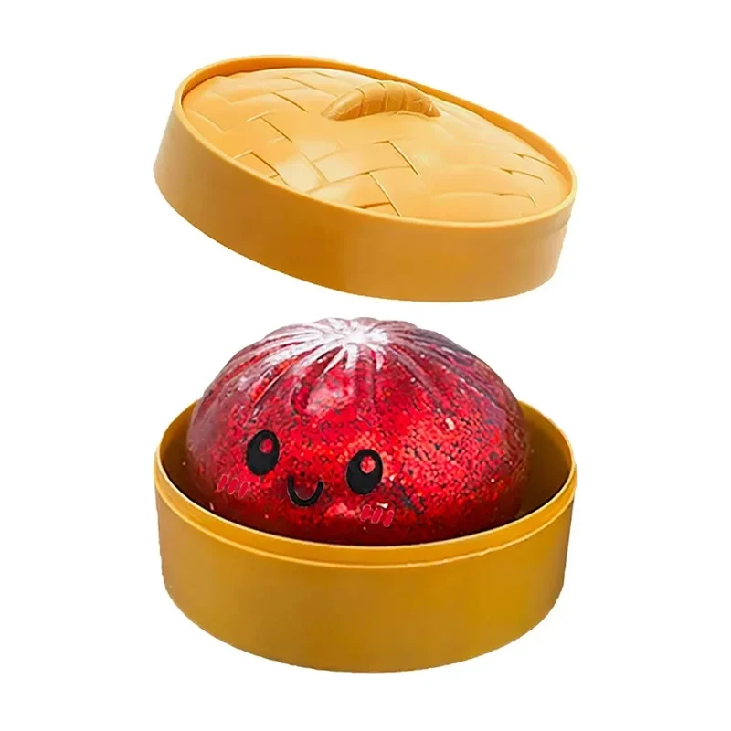 Squishy Dumpling Pailleté – Jouet Sensoriel Anti-Stress (6 modèles surprise)