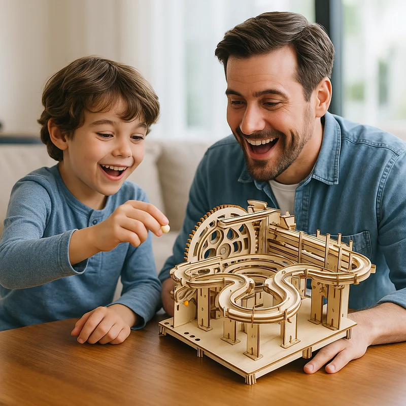 Puzzle 3D Bois – Circuit à Billes