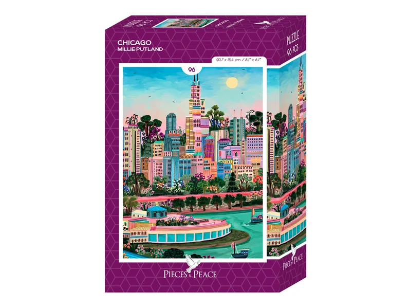 Mini Puzzle – Chicago 96 pièces - Pieces&Peace