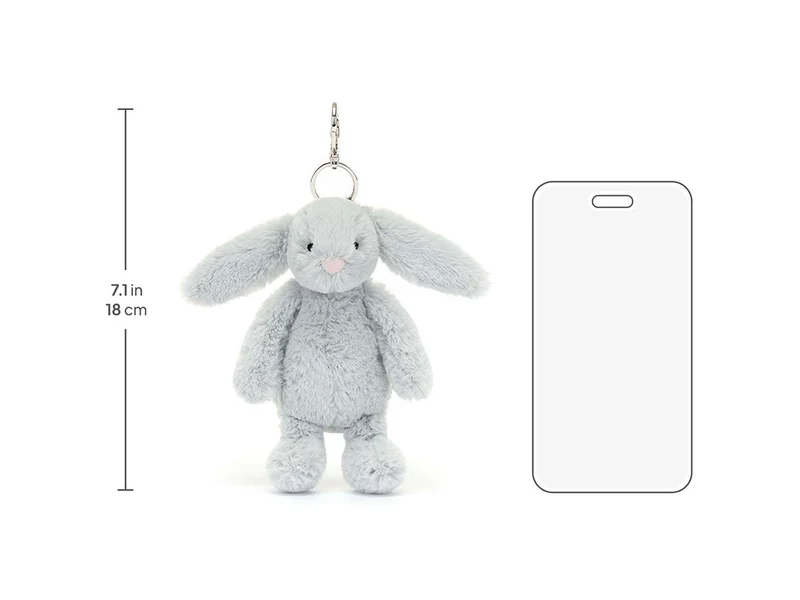 Porte-clé Lapin Bashful Silver Bag Charm - Jellycat