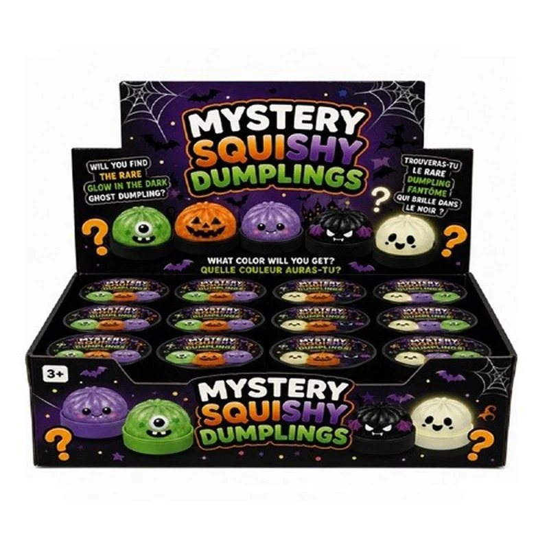 Mystery Squishy Dumplings, Halloween Squishy Toy, 1 Count
